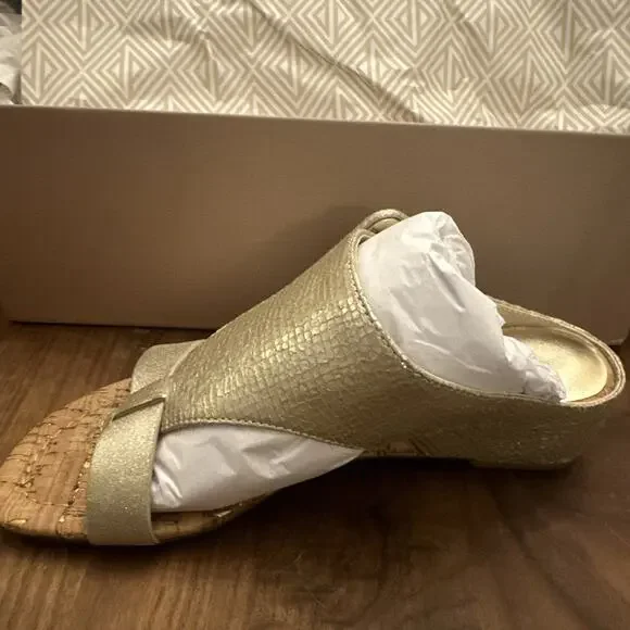 Donald Pliner Women's Ofelia Python Print Upper Cork Wedge Heel Heeled